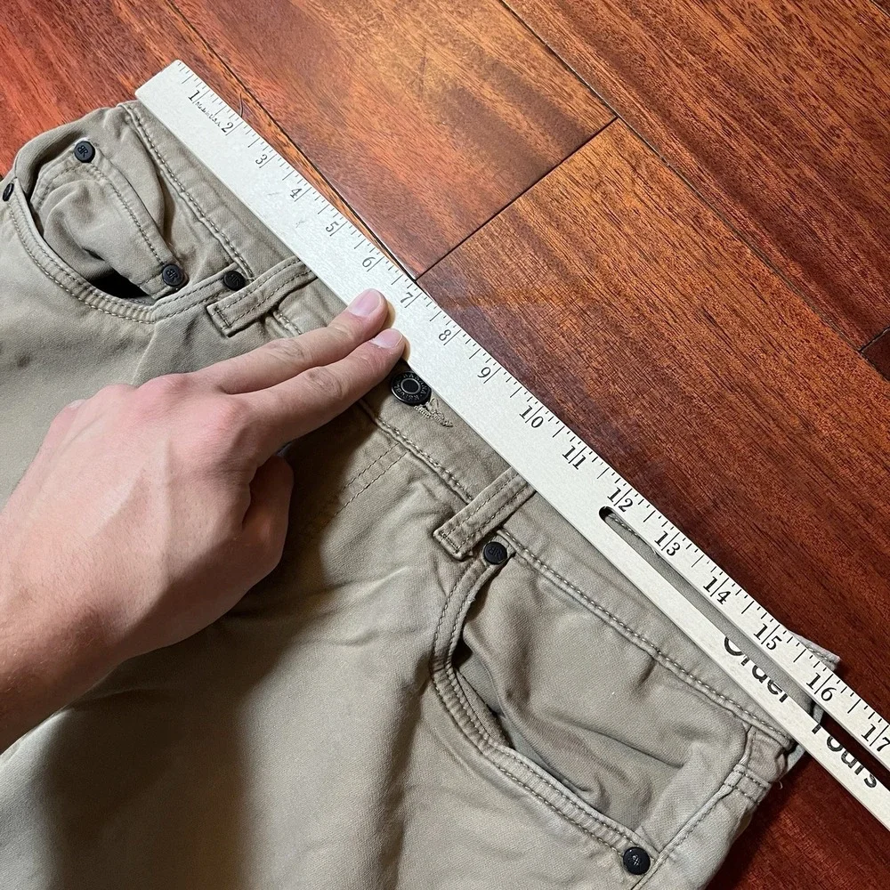 Banana Republic Pants Mens 34x30 Khaki Tan Chino Twill 5-Pocket Stretch 32x28 *